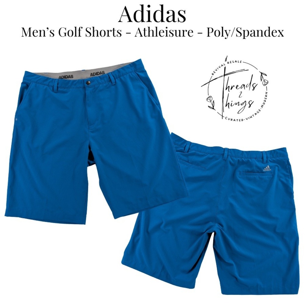 Adidas Golf Shorts Mens Sz 40 Blue Performance‎ Active Athleisure Preppy Sport